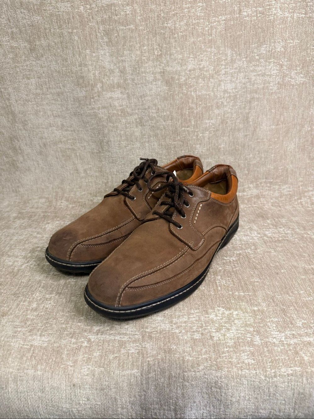 Johnston & Murphy Men’s Leather Lace Up XC4 Oxford Casual Shoes Brown Size 12